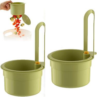 Сітчастий фільтр для раковини, фільтр для раковини, зливний кошик для раковини, органайзер для раковини, кухонне начиння, кошик для фільтра для раковини, кошик для зливу для кухні, підвісний фільтр для кухонного змішувача, (білий ) (зелений, 2 шт.)