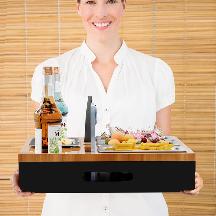 Органайзер для снеків 40 х 34 х 7,5 см чорний Mihoho