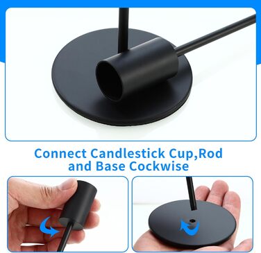 Набір із 6 свічників 33/28/23 см HAOYULUO