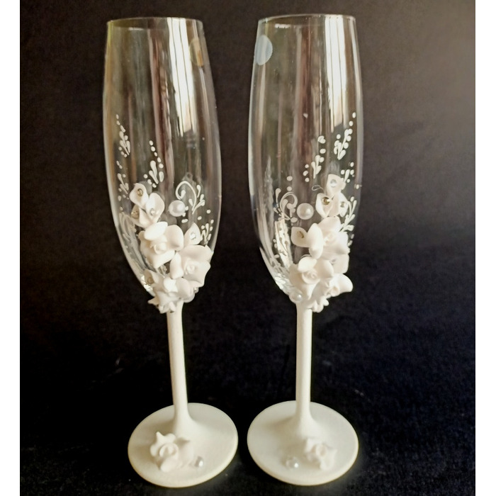 фужери Весільні  2 шт Crystalex (Love) 1090 BOHEMIA