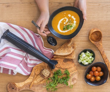 Блендер погружной черный Plissé Alessi