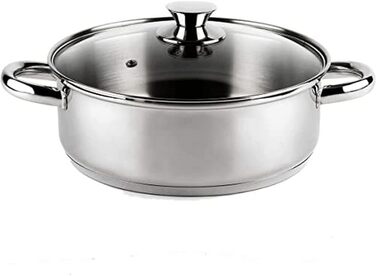 Чотири каструлі для індукції діаметром CI18, нержавіюча сталь 18/10, (3 літри, 24 см)