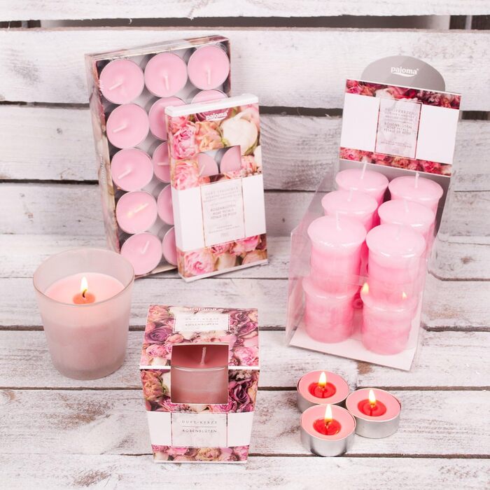 Ароматичні чайні свічки Pajoma 90, 3x30 шт. , ароматичні свічки, багато ароматів на вибір, висота 1,5 см, Ø 3,5 см (квітка троянди, 30)