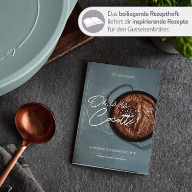 Кокотниця з кришкою 24 см, зелений Springlane Kitchen