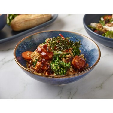 Тарелка глубокая 20.2 см для лапши, Terra Porcelain Aqua Blue, GenWare