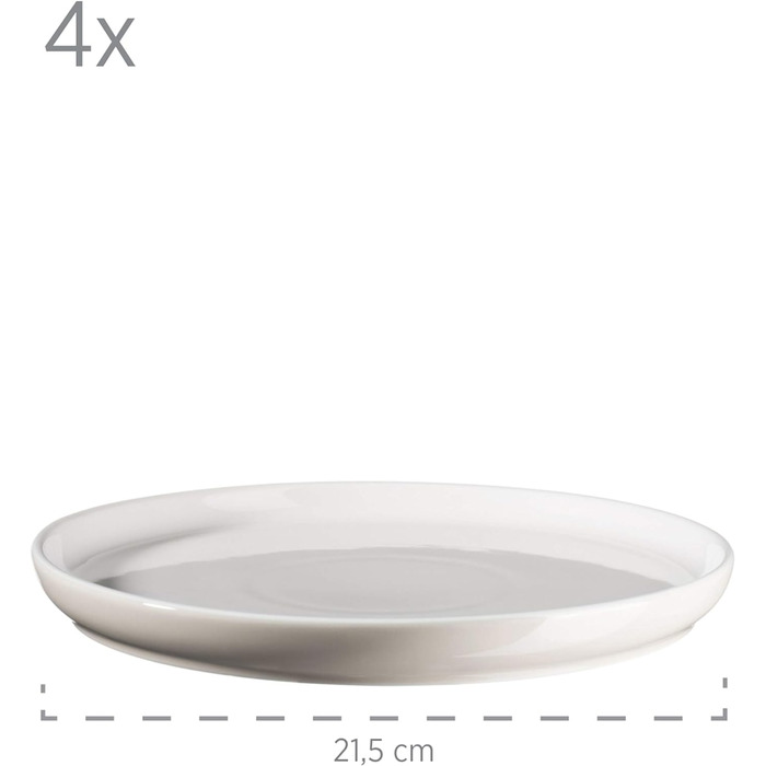 Серія Finaro, набір посуду для 4 осіб гастрономічної якості, скандинавський дизайн, комбінований сервіз із 16 предметів, міцна порцеляна, бежевий, 931618