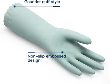 Пари багаторазових побутових рукавичок, дружні до шкіри рукавички з флокованою бавовняною підкладкою, для кухонної роботи, прибирання в побуті та миття посуду, Auve, розмір (M, спрей для серфінгу), 3