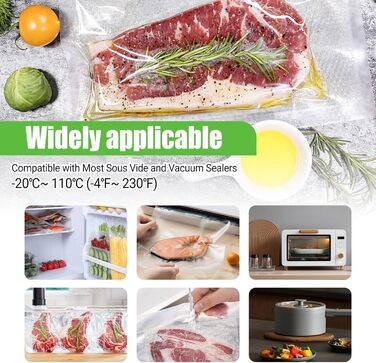 Вакуумні пакети 170 пакетів 15 x 25 см, 20 x 30 см, 28 x 40 см Omtofo