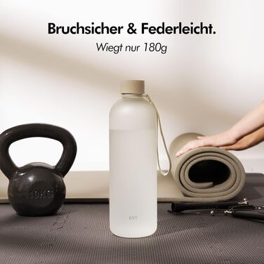 Пляшка для води 1,5 л тританова, біле-золото KIVY