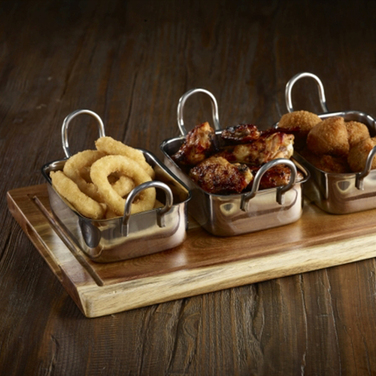 Доска прямоугольная для подачи 25*13*2 см, акация, GenWare