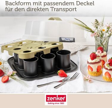 Форма для выпечки на 9 тарталеток с крышкой для транспортировки Zenker