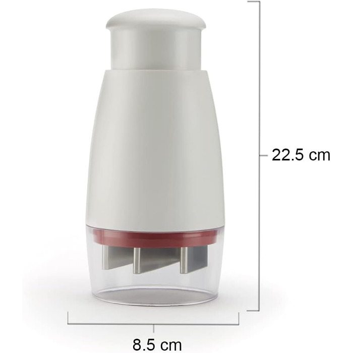 Класичний овочерізка Zyliss E910012 Zig Zig, пластик/нержавіюча сталь, білий/червоний, цибулярізка, овочерізка, універсальний подрібнювач, можна мити в посудомийній машині, гарантія 5 років Classic Hacker