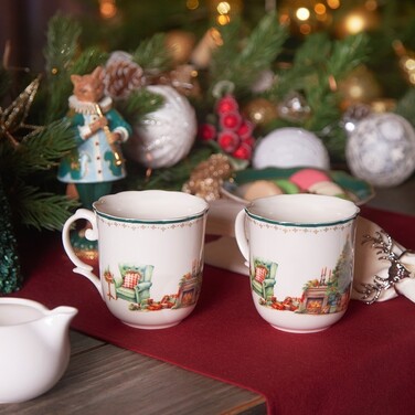 Набір з 2-х кухлів Fissman 350 мл CHRISTMAS EVE порцеляна (13761)