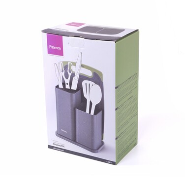 Подставка для хранения ножей и инструментов Fissman 21,5x13x23 см с разделочной доской (2871)