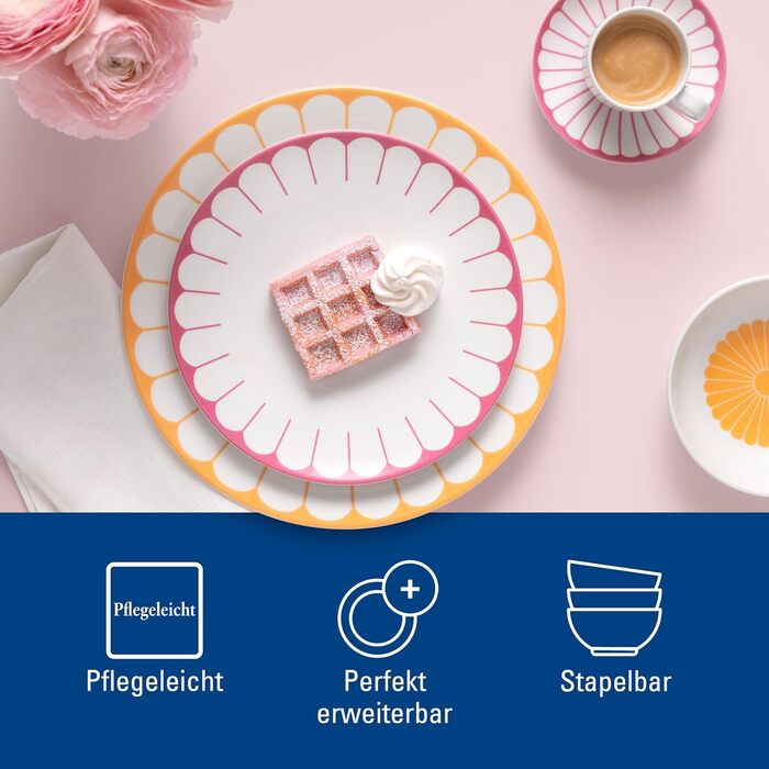 Обідня тарілка 26,6 см, помаранчевий Fleur Villeroy & Boch