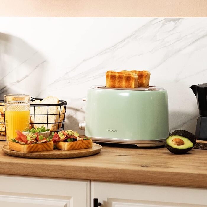 Тостер 980 Вт зелений Toast&Taste 1000 Retro Double Cecotec