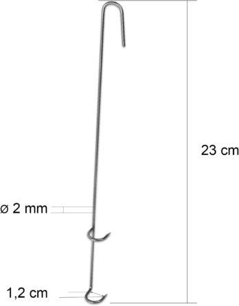 Набір гачків для коптильні 10 шт 23 см A&N