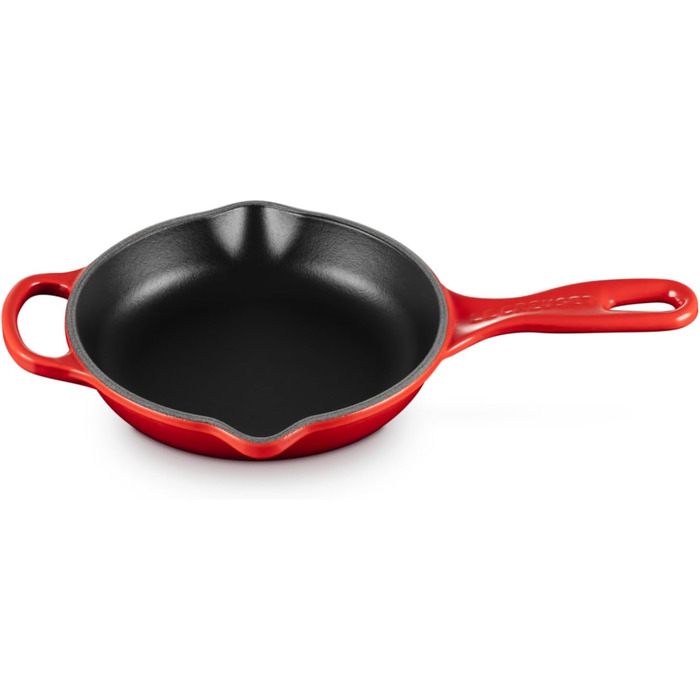 Чавунна сковорода LE CREUSET Signature, кругла, Ø Для всіх типів плит, вкл. підходить для індукції, 1,93 кг, гранатовий, 20182239490422 (вишнево-червоний, 16 см)