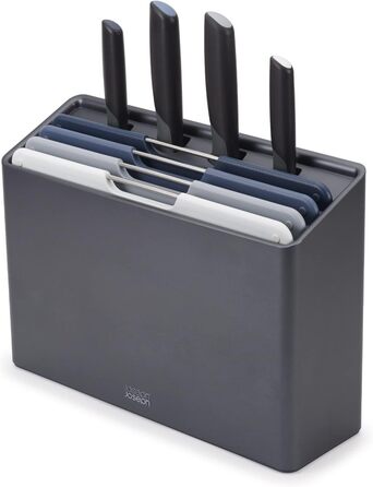 Набір обробних дощок та ножів, 8 предметів в корпусі, сірий Folio Plus Joseph Joseph