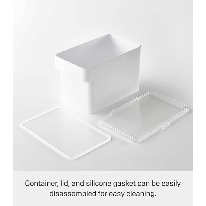 Контейнер для корму для домашніх тварин з мірним стаканчиком, білий, 6 л, сухий корм приблизно 3,5 кг, ABS СМОЛА/СИЛІКОН, 5611