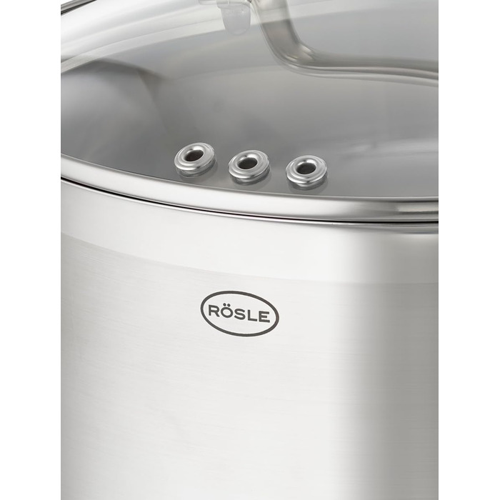 Набір з 4 каструль з нержавіючої сталі зі скляними кришками Charm Rosle