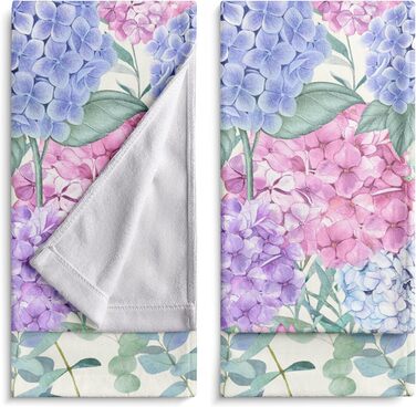 Різдвяні кухонні рушники Kwlegh, рушник для рук, різдвяна ялинка, цукерка-тростина, сніжинка, рушник для пальців, набір з 2 шт. , милий чоловічий банний рушник, високопоглинаючі рушники, 36 x (гортензія-метелик)