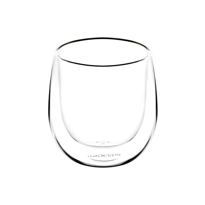 ARDESTO Набір чашкок з подвійними стінками для американо, 120 мл, H 7,5 см, 2 од., боросилікатне скло