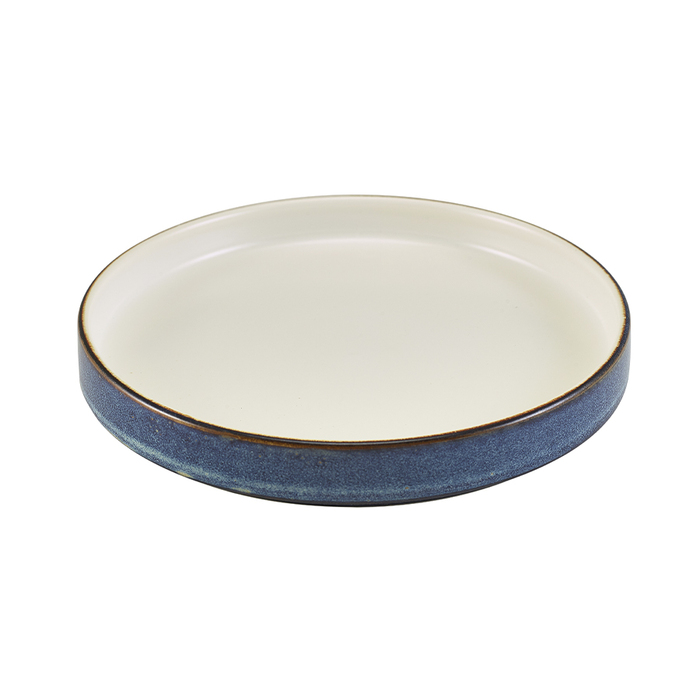 Тарелка презентационная с бортиком двухцветная 20.5*2.9 см, Terra Porcelain Aqua Blue, GenWare