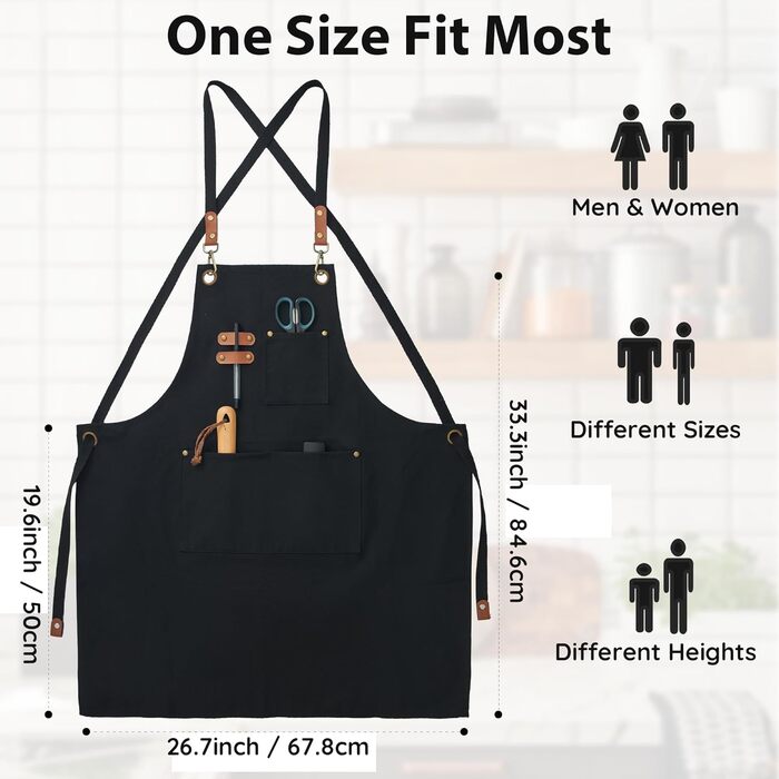 Фартух кухонний чорний FunChaos