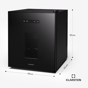 Винний холодильник зі скляними дверцятами до 16 пляшок Klarstein