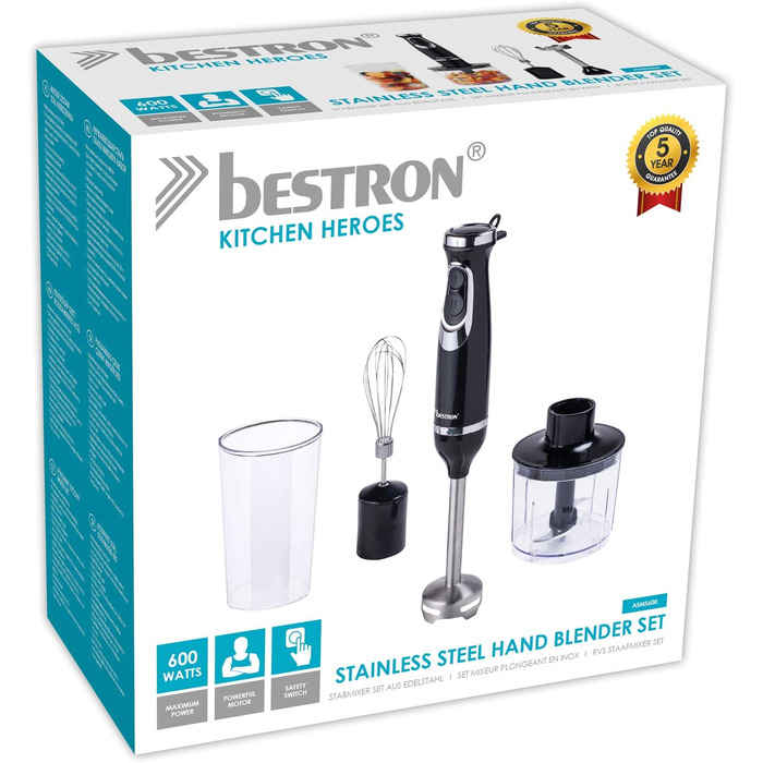 Набір занурювальних блендерів 600 Вт Bestron