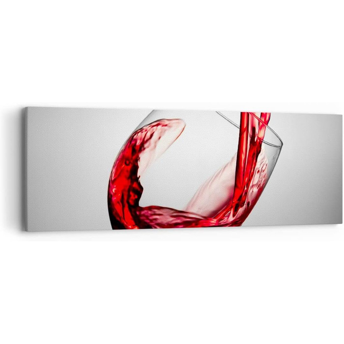 Панорамні картини на полотні 160x50 см картина на полотні з келихом вина велика XXL настінна прикраса картина спальня кухня настінні картини прикраса вітальня настінний декор полотно настінний друк мистецтво AB160x50-2258 (90Д x 30Ш см)