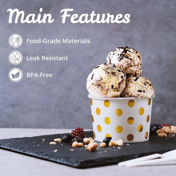 Набір паперові стаканчики для морозива 50 шт. 266 мл MATICAN