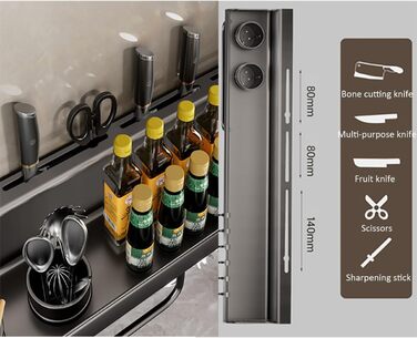 Настінний органайзер для кухонного приладдя 40 см RXRENXIA