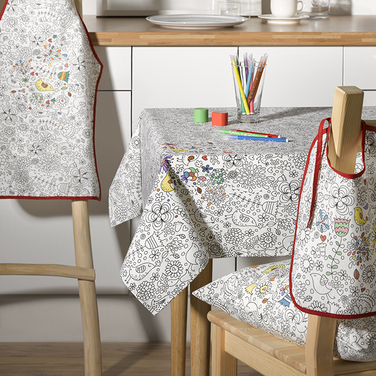 Скатерть Atenas Home Textile Garden + фломастеры 12 шт., хлопок с полиэстером