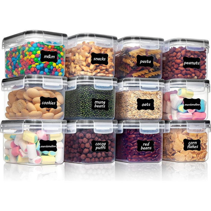 Набір ємностей для зберігання 0,8 л, 12 предметів, Vtopmart