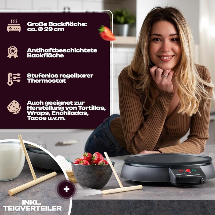 Млинниця електрична 900 Вт Clatronic