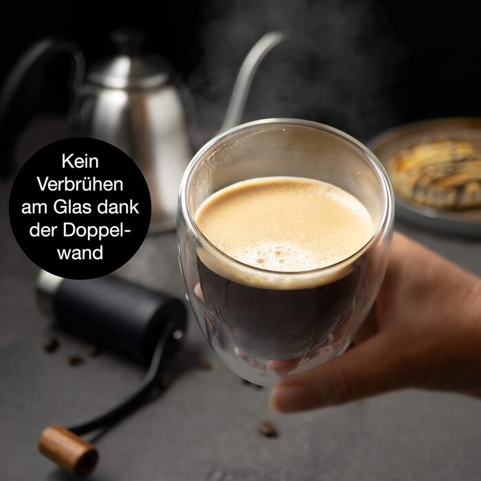 Стакан для капучино с двойными стенками 250 мл, набор 4 предмета Barista Torino Moritz & Moritz