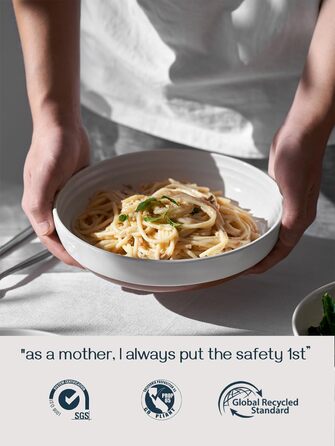 Набір з 4 плоских мисок для пасти 21 см Dowan