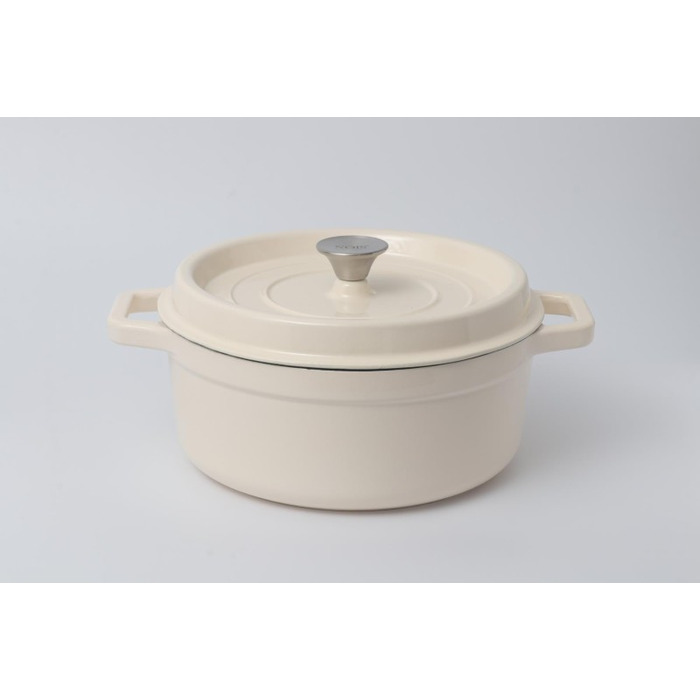 Кастрюля чугунная 28,5 см Tierra кремовая 830065 NOIS