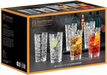 Набір склянок для лонгдрінків 0,4 л, 6 предметів, Bossa Nova Nachtmann