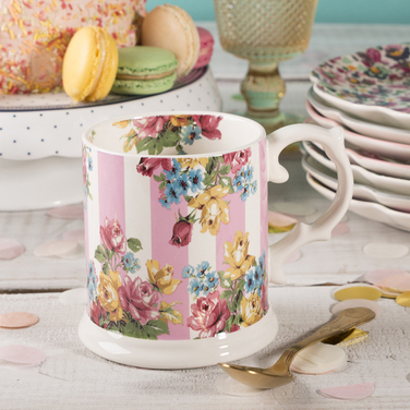 Кухоль для чаю CreativeTops BLOOMING FANCY Stripe, кераміка, 480 мл