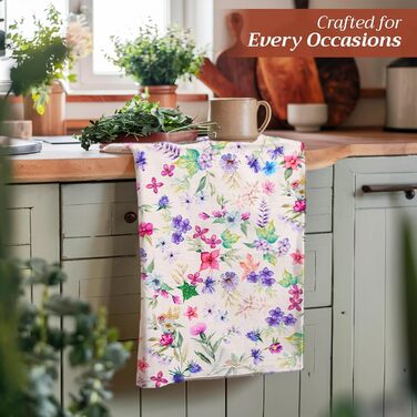 Набір з 3 багатоцільових кухонних рушників Maison d&39 Hermine Rural Christmas, 100 бавовна Барні рушники День подяки/Різдво (50 см x 70 см) (12 шт. - Шардон)