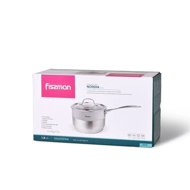 Ківш Fissman NORDIA 16x9 см / 1,8л з кришкою (5370)