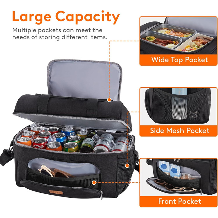 Сумка-холодильник 23 л черный Lifewit