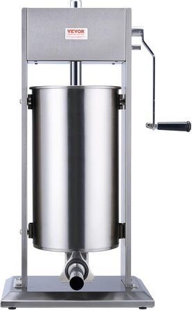 Ручна ковбасна машина VEVOR, вертикальна ковбасниця 2 л із затискачем G-типу, бочка з харчової нержавіючої сталі 304 із 2 наповнювальними трубками, машина для наповнення ковбас для кухні, ресторану, торгівлі тощо.