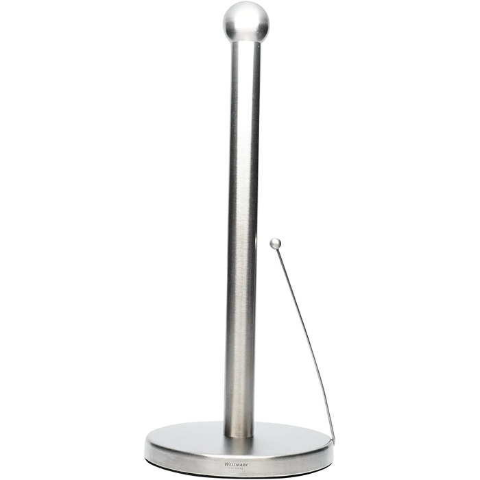 Тримач для кухонного рулону Westmark, з підставкою, розміри ø 15 x 36,5 см, нержавіюча сталь, срібло, 52362260
