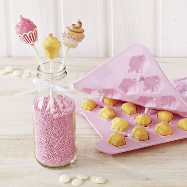 Форма для випічки у вигляді мороженок, 24,5 x 17,5 x 2,5 см, рожева, RBV Birkmann