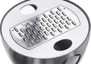 Терка для пармезану з кришкою та піддоном з нержавіючої сталі, 13 х 6 см, срібляста Lurch