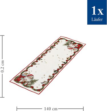 Рождественская скатерть Санта 49 x 143 см Toy's Fantasy Villeroy & Boch